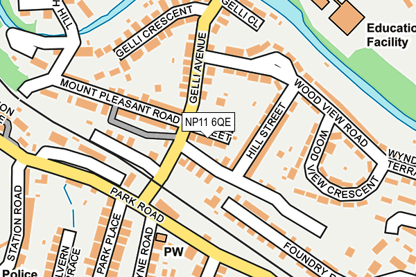 NP11 6QE map - OS OpenMap – Local (Ordnance Survey)