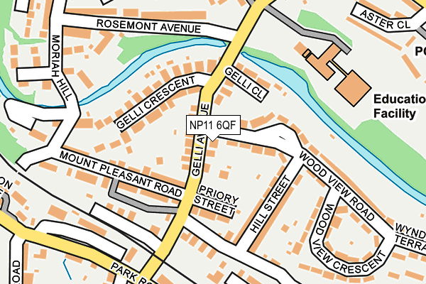 NP11 6QF map - OS OpenMap – Local (Ordnance Survey)