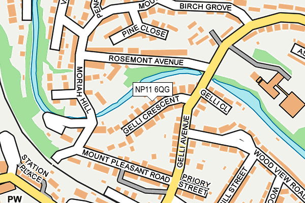 NP11 6QG map - OS OpenMap – Local (Ordnance Survey)