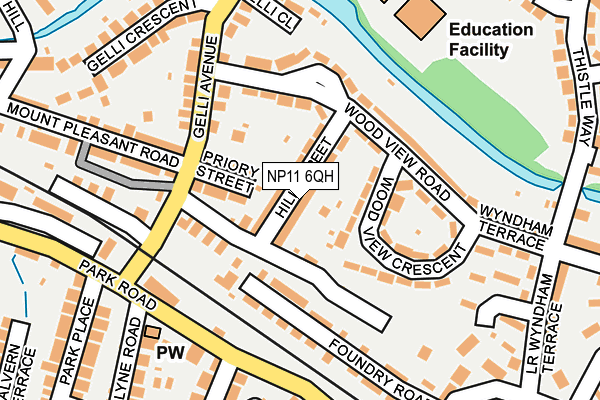 NP11 6QH map - OS OpenMap – Local (Ordnance Survey)