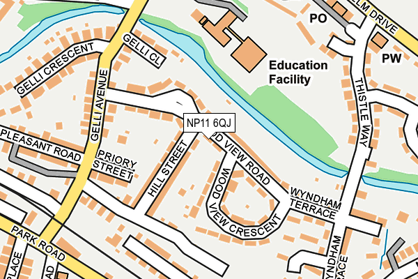 NP11 6QJ map - OS OpenMap – Local (Ordnance Survey)