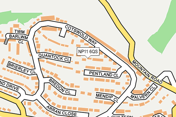 NP11 6QS map - OS OpenMap – Local (Ordnance Survey)
