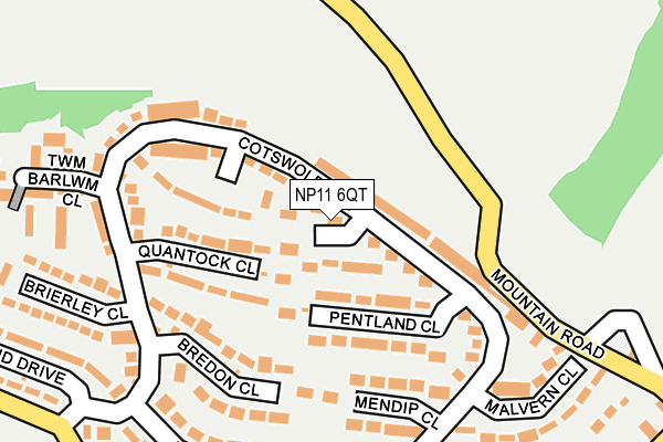 NP11 6QT map - OS OpenMap – Local (Ordnance Survey)