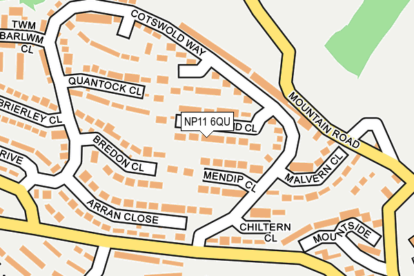 NP11 6QU map - OS OpenMap – Local (Ordnance Survey)