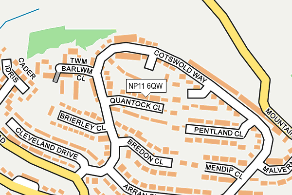 NP11 6QW map - OS OpenMap – Local (Ordnance Survey)