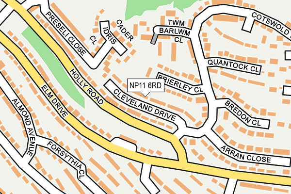NP11 6RD map - OS OpenMap – Local (Ordnance Survey)