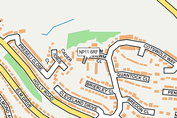 NP11 6RF map - OS OpenMap – Local (Ordnance Survey)