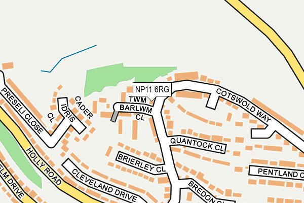 NP11 6RG map - OS OpenMap – Local (Ordnance Survey)