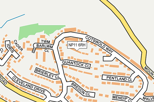NP11 6RH map - OS OpenMap – Local (Ordnance Survey)