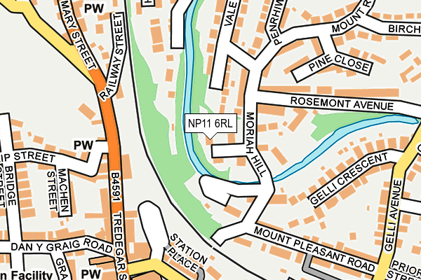 NP11 6RL map - OS OpenMap – Local (Ordnance Survey)