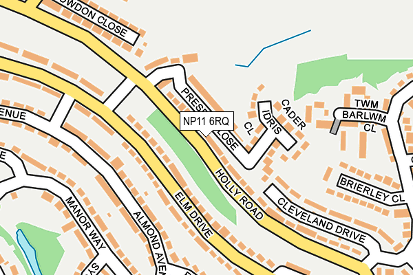 NP11 6RQ map - OS OpenMap – Local (Ordnance Survey)
