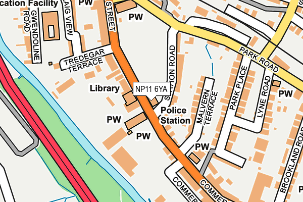 NP11 6YA map - OS OpenMap – Local (Ordnance Survey)