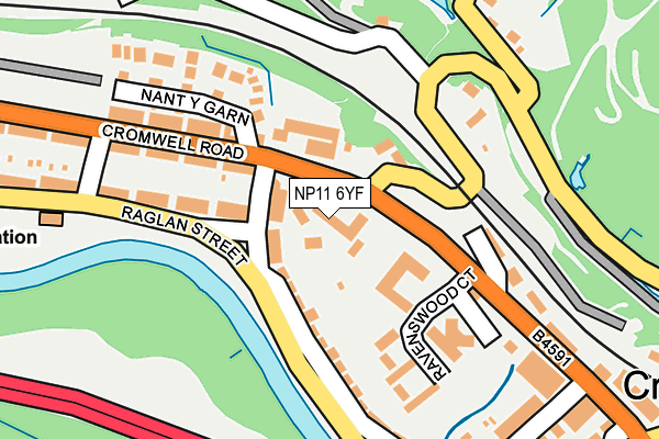 NP11 6YF map - OS OpenMap – Local (Ordnance Survey)