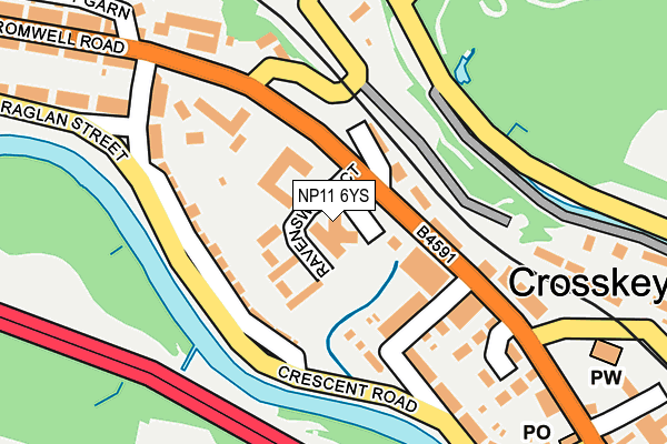 NP11 6YS map - OS OpenMap – Local (Ordnance Survey)