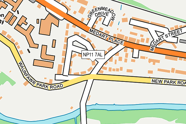 NP11 7AL map - OS OpenMap – Local (Ordnance Survey)