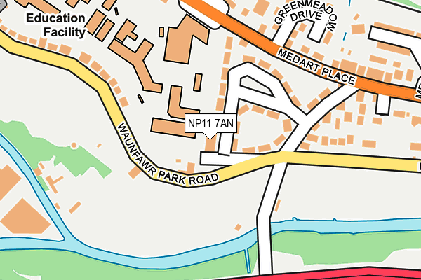 NP11 7AN map - OS OpenMap – Local (Ordnance Survey)