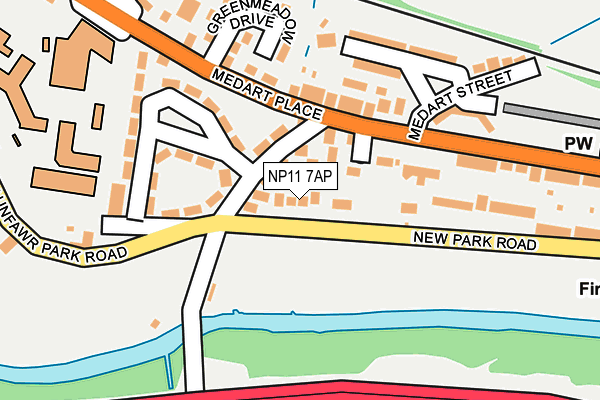 NP11 7AP map - OS OpenMap – Local (Ordnance Survey)