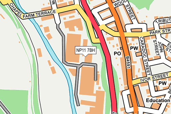 NP11 7BH map - OS OpenMap – Local (Ordnance Survey)