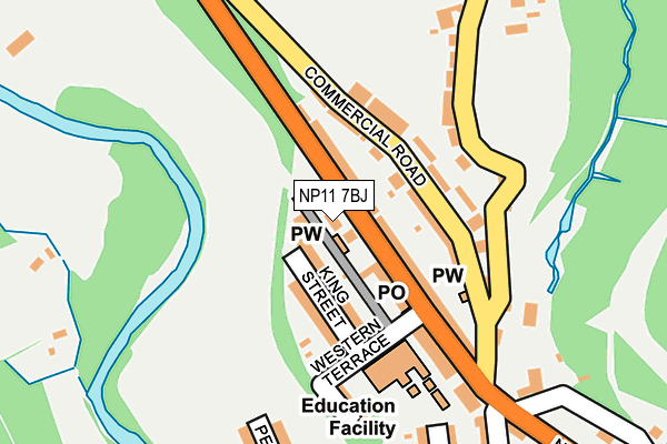 NP11 7BJ map - OS OpenMap – Local (Ordnance Survey)
