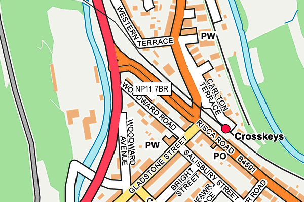 NP11 7BR map - OS OpenMap – Local (Ordnance Survey)
