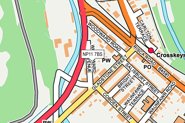 NP11 7BS map - OS OpenMap – Local (Ordnance Survey)
