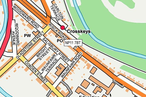 NP11 7BT map - OS OpenMap – Local (Ordnance Survey)