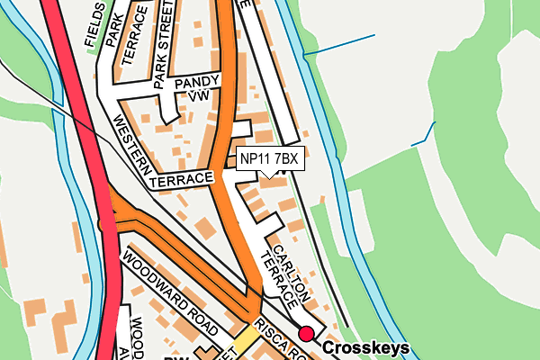 NP11 7BX map - OS OpenMap – Local (Ordnance Survey)