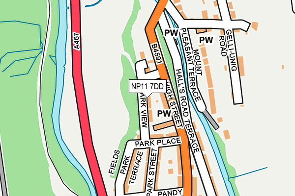 NP11 7DD map - OS OpenMap – Local (Ordnance Survey)