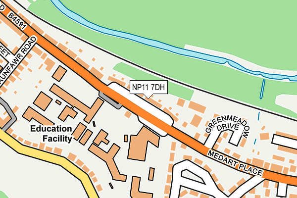 NP11 7DH map - OS OpenMap – Local (Ordnance Survey)