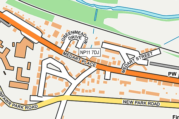 NP11 7DJ map - OS OpenMap – Local (Ordnance Survey)