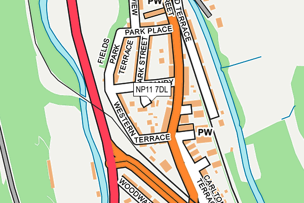 NP11 7DL map - OS OpenMap – Local (Ordnance Survey)