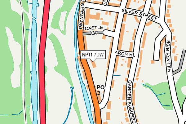 NP11 7DW map - OS OpenMap – Local (Ordnance Survey)