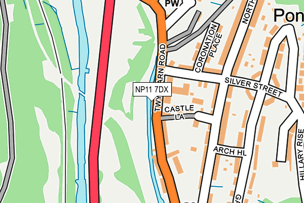 NP11 7DX map - OS OpenMap – Local (Ordnance Survey)