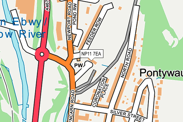 NP11 7EA map - OS OpenMap – Local (Ordnance Survey)