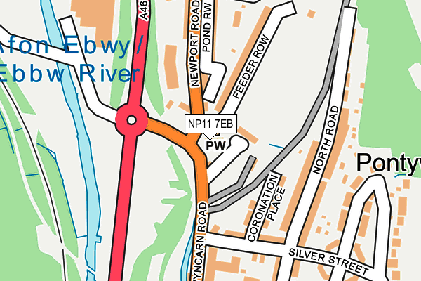 NP11 7EB map - OS OpenMap – Local (Ordnance Survey)