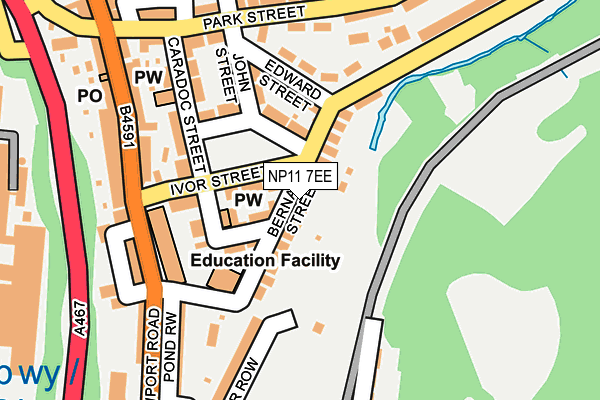 NP11 7EE map - OS OpenMap – Local (Ordnance Survey)