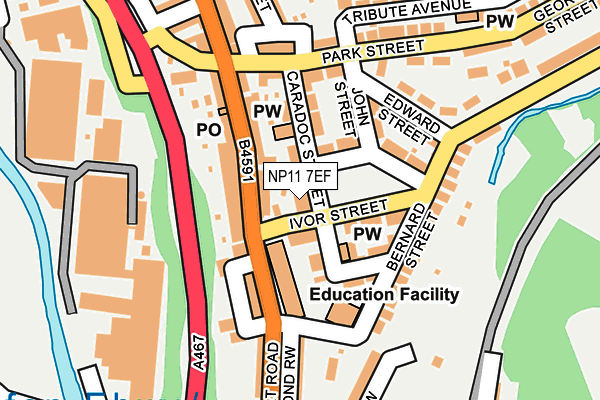 NP11 7EF map - OS OpenMap – Local (Ordnance Survey)
