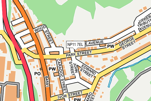 NP11 7EL map - OS OpenMap – Local (Ordnance Survey)