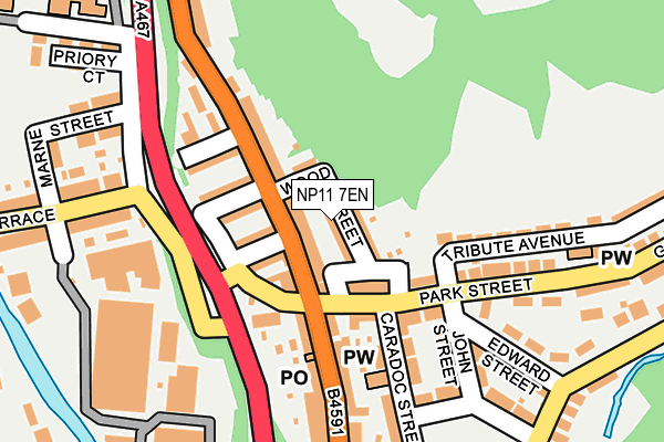 NP11 7EN map - OS OpenMap – Local (Ordnance Survey)