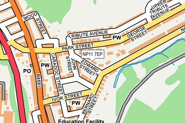 NP11 7EP map - OS OpenMap – Local (Ordnance Survey)