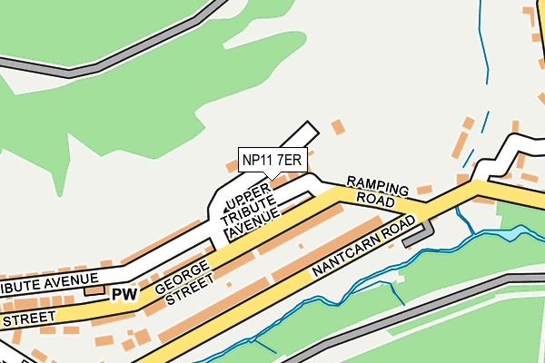 NP11 7ER map - OS OpenMap – Local (Ordnance Survey)