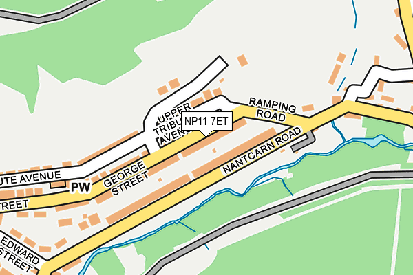 NP11 7ET map - OS OpenMap – Local (Ordnance Survey)