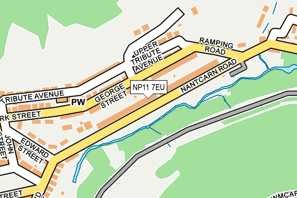 NP11 7EU map - OS OpenMap – Local (Ordnance Survey)
