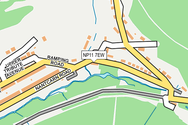 NP11 7EW map - OS OpenMap – Local (Ordnance Survey)