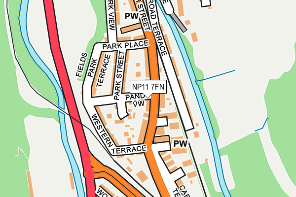 NP11 7FN map - OS OpenMap – Local (Ordnance Survey)