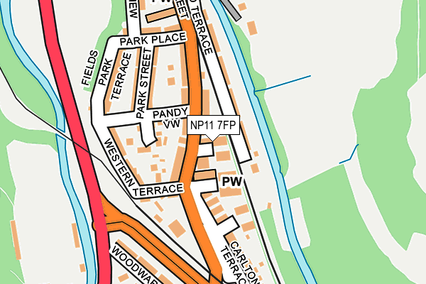 NP11 7FP map - OS OpenMap – Local (Ordnance Survey)