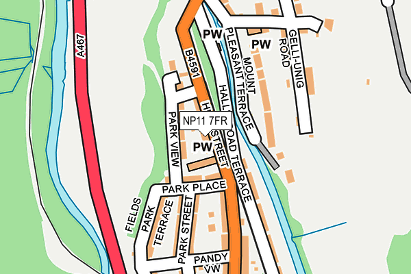NP11 7FR map - OS OpenMap – Local (Ordnance Survey)