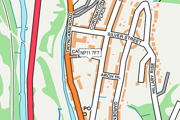 NP11 7FT map - OS OpenMap – Local (Ordnance Survey)