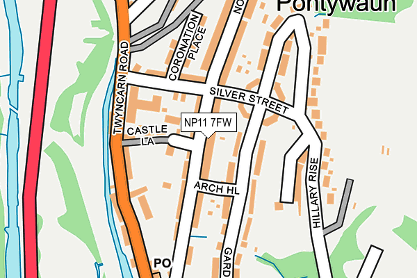 NP11 7FW map - OS OpenMap – Local (Ordnance Survey)