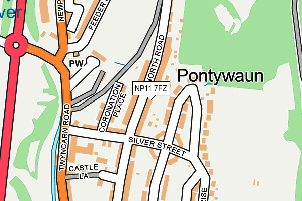 NP11 7FZ map - OS OpenMap – Local (Ordnance Survey)